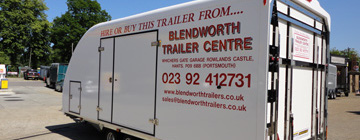 Trailers for hire Portsmouth Hampshire, fridge trailer hire, horse trailers for hire, Brenderup trailer specialists