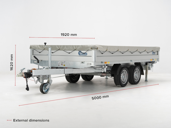 Debon PW3.6 three way electric tipper size