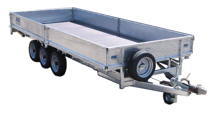 M+E MEF35166T tri-axle flatbed trailers for sale